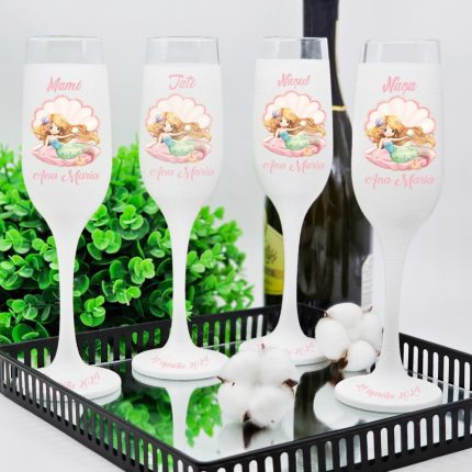 pahare botez personalizate sirena